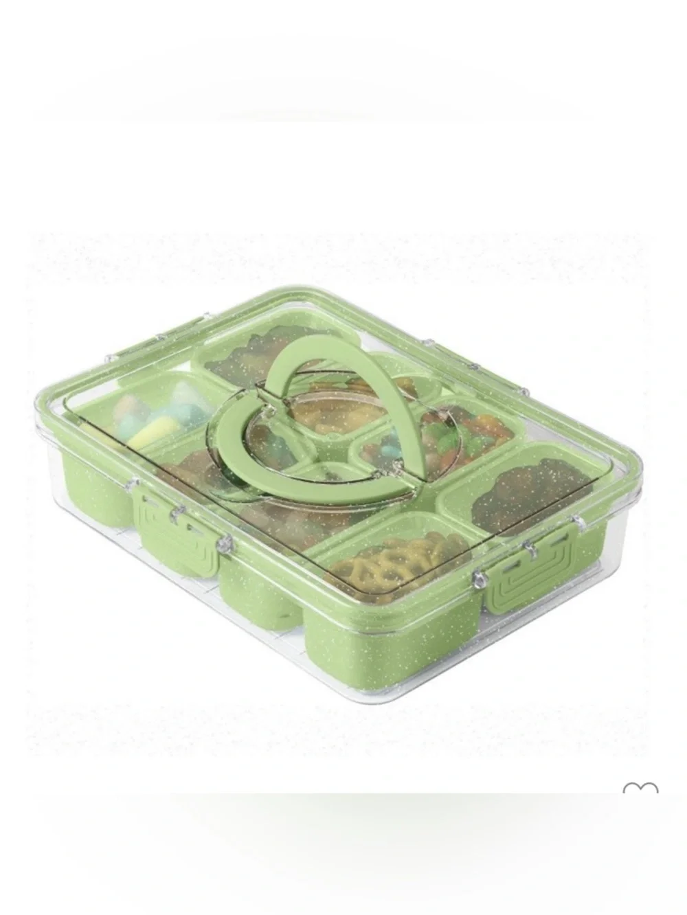 Cook With Color (CWC) - Green Perfect On-The-Go Snack Box - 8 Compartments. NWT - Picture 2 of 7
